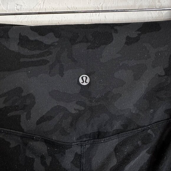 Lululemon Align HR High Rise Pant Legging 28” Camo Black Womens 10 Athletic Gym - Picture 6 of 11